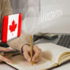 Canada Visa Eligibility: A picture showing a female applicant writing down visa eligibility criteria.