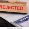 UK Visa Rejection Triggers: Picture of a rejection stamp on a visa