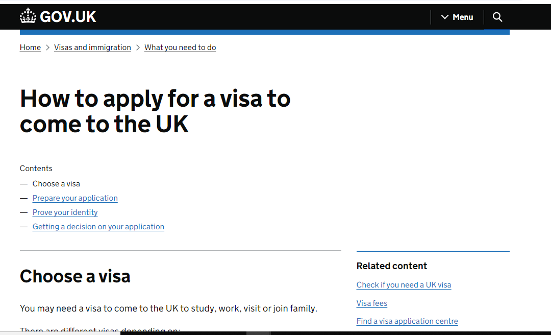 6 Visa Pitfalls That Can Derail Your UK Dreams: Screenshot image of UK visa application process