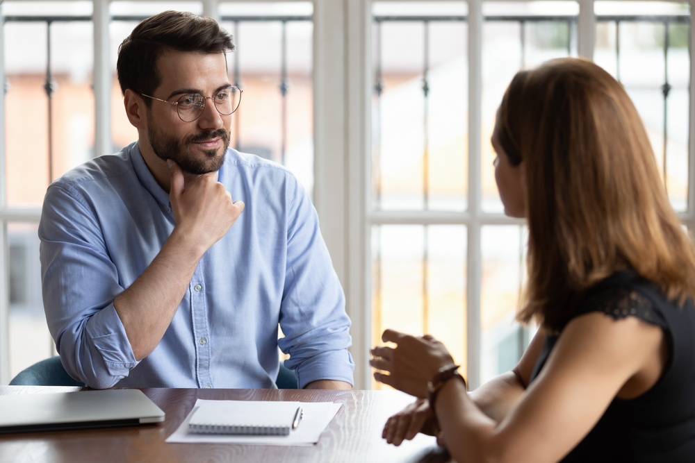 How Salary Negotiation in Canada Works: Business meeting, job interview and staffing hiring process, applicant and HR manager, mentor gives instructions to new employee, customer and company representative communication in office concept